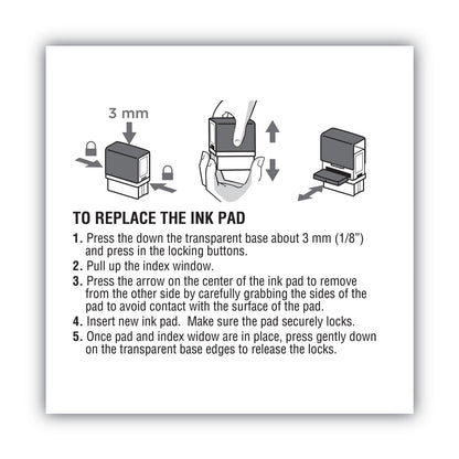 COSCO 2000PLUS Replacement Ink Pad for 2000PLUS 1SI50P, 2.81" x 0.25", Red
