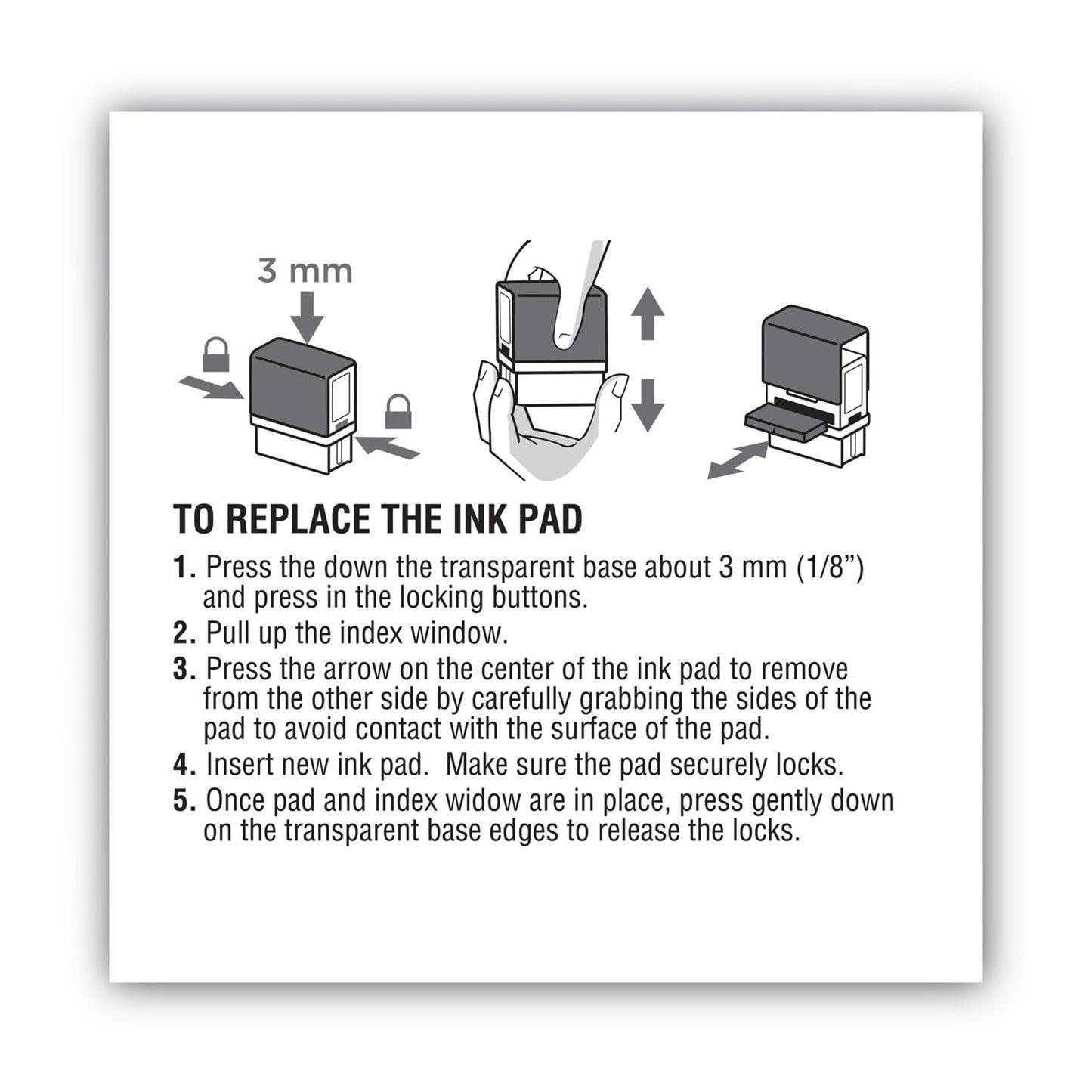 COSCO 2000PLUS Replacement Ink Pad for 2000PLUS 1SI15P, 3" x 0.25", Red