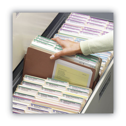 Smead Redrope Drop Front File Pockets, 3.5" Expansion, Letter Size, Redrope, 50/Box