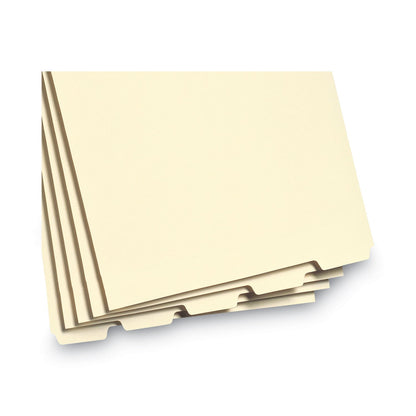 Smead Stackable Folder Dividers with Fasteners, 1/5-Cut End Tab, Letter Size, Manila, 50/Pack