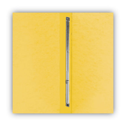 Smead Prong Fastener Premium Pressboard Report Cover, Two-Piece Prong Fastener, 3" Capacity, 8.5 x 11, Yellow/Yellow