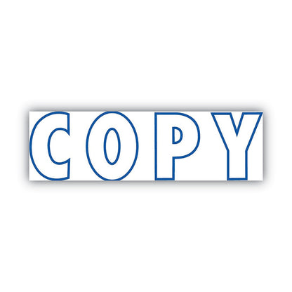 COSCO 2000PLUS Green Line Message Stamp, Copy, 1.5 x 0.56, Blue