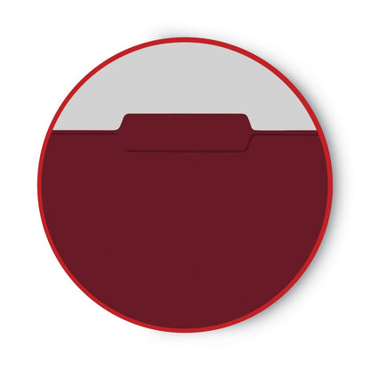 Smead Interior File Folders, 1/3-Cut Tabs: Assorted, Letter Size, 0.75" Expansion, Maroon, 100/Box