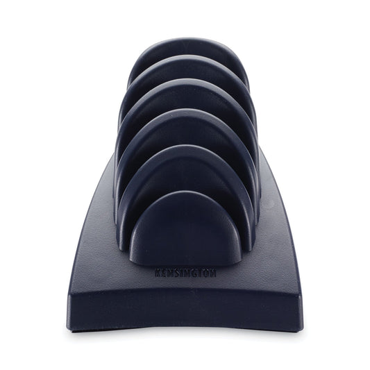 Kensington InSight Priority Puck Five-Slot Desktop Copyholder, Plastic, Blue