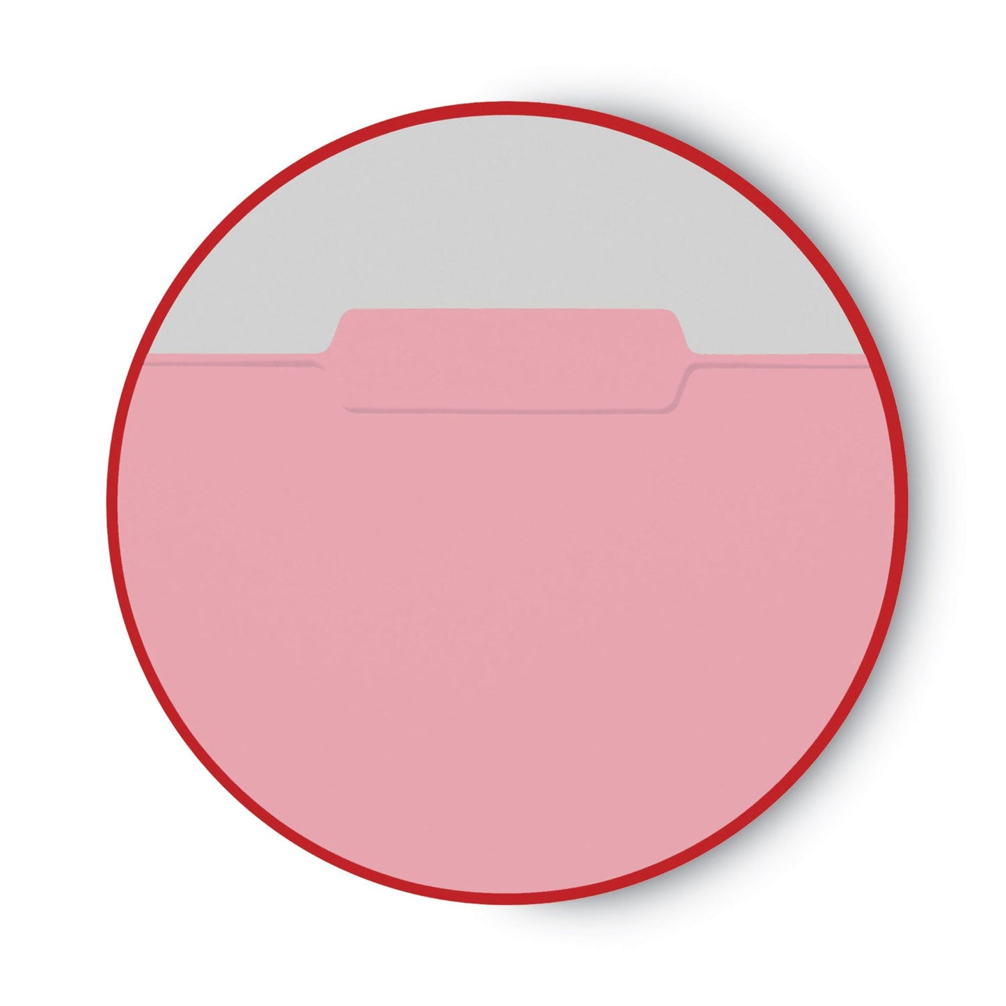 Smead Interior File Folders, 1/3-Cut Tabs: Assorted, Letter Size, 0.75" Expansion, Pink, 100/Box