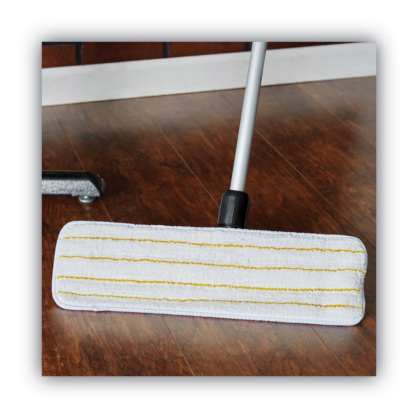 3M Easy Shine Applicator Pad, Microfiber, 18", White/Yellow, 10/Carton