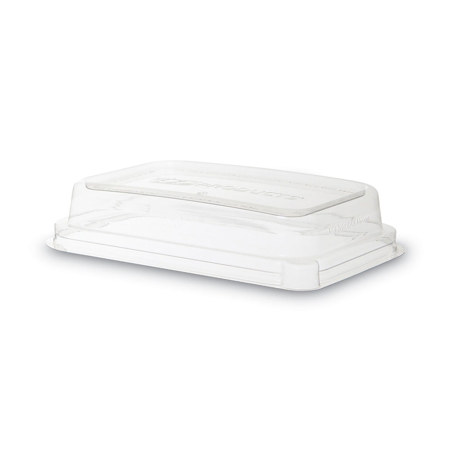 Eco-Products WorldView 100% Recycled Content Lid, 7.5 x 5 x 1.6, Clear, Plastic, 400/Carton