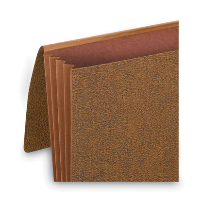 Smead Classic Expanding Wallets with Tear-Resistant Gussets, 3.5" Expansion, 1 Section, Elastic Cord Closure, Legal Size, Redrope