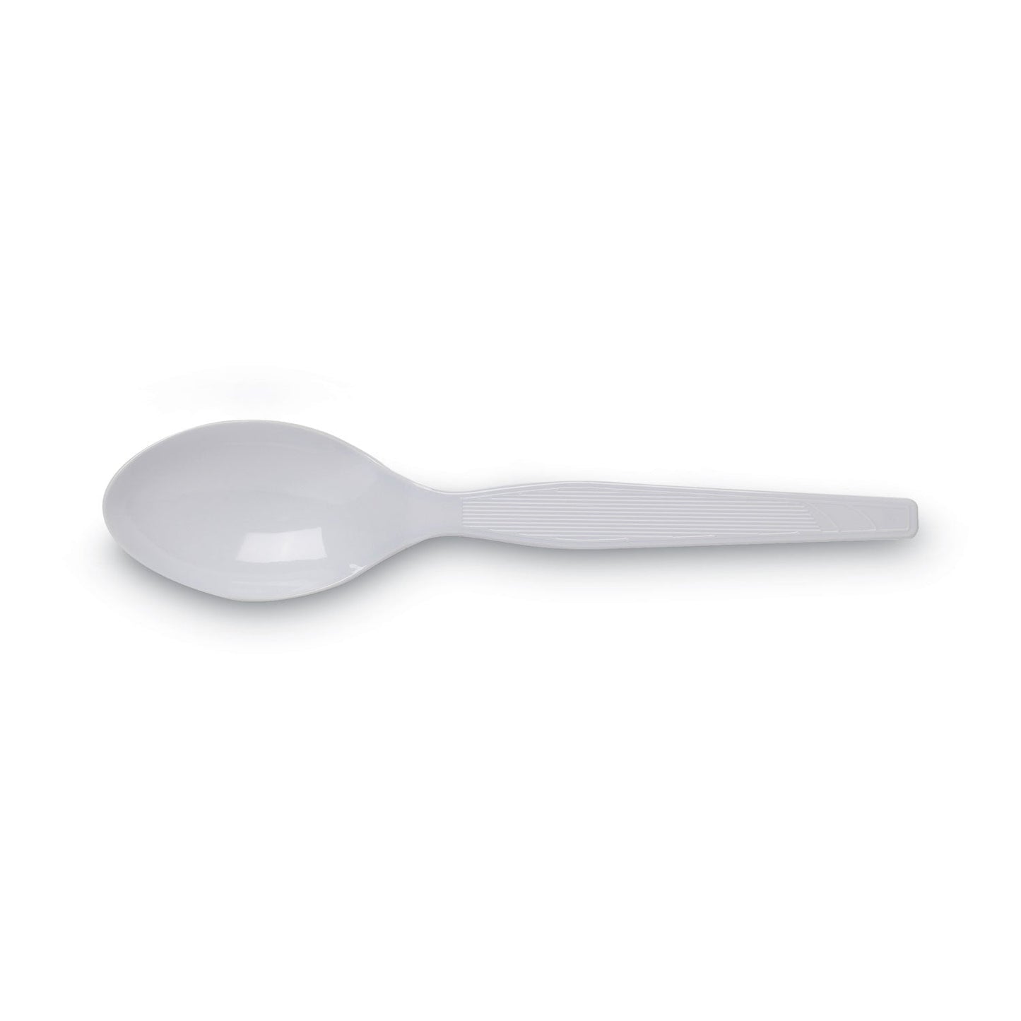 Dixie Plastic Cutlery, Heavy Mediumweight Teaspoons, White, 100/Box