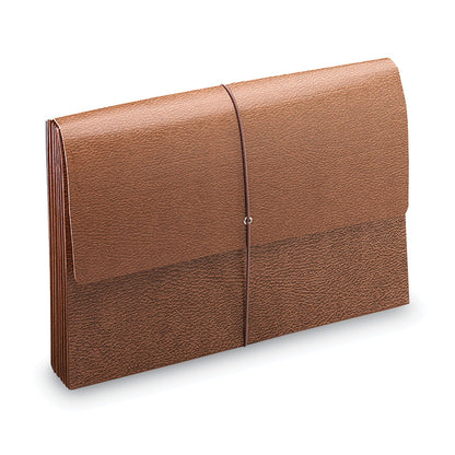 Smead Classic Expanding Wallets with Tear-Resistant Gussets, 3.5" Expansion, 1 Section, Elastic Cord Closure, Legal Size, Redrope