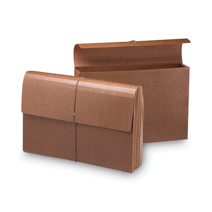 Smead Classic Expanding Wallets with Tear-Resistant Gussets, 3.5" Expansion, 1 Section, Elastic Cord Closure, Legal Size, Redrope