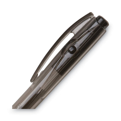 BIC BU3 Ballpoint Pen, Retractable, Medium 1 mm, Black Ink, Black Barrel, 36/Pack
