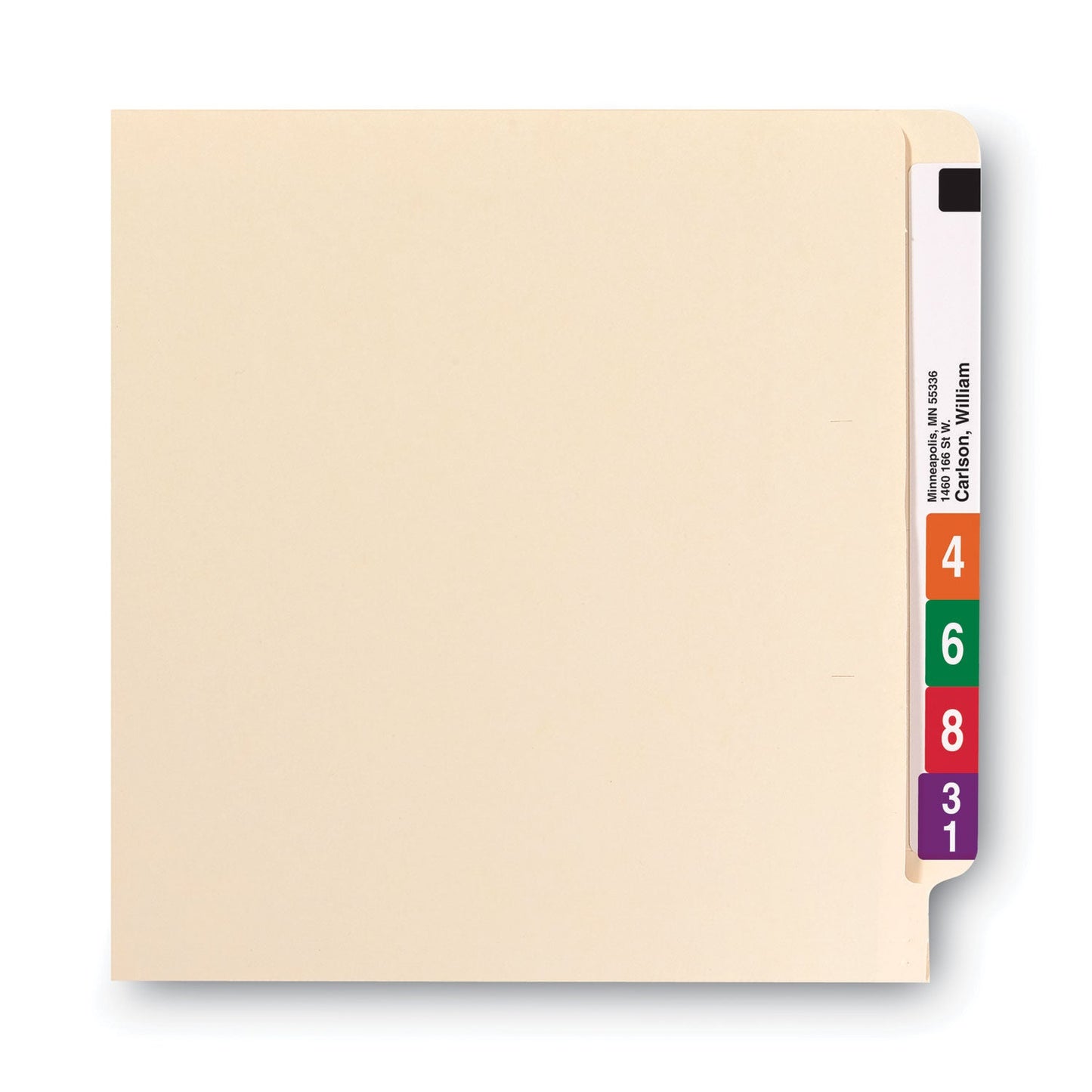 Smead Manila End Tab Fastener Folders with Reinforced Tabs, 14-pt Stock, 2 Fasteners, Letter Size, Manila Exterior, 50/Box