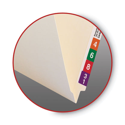 Smead Manila End Tab Fastener Folders with Reinforced Tabs, 14-pt Stock, 2 Fasteners, Letter Size, Manila Exterior, 50/Box