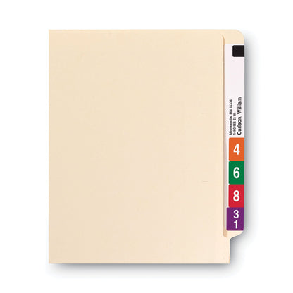 Smead Manila End Tab Classification Folders, 1 Divider, Letter Size, Manila, 10/Box