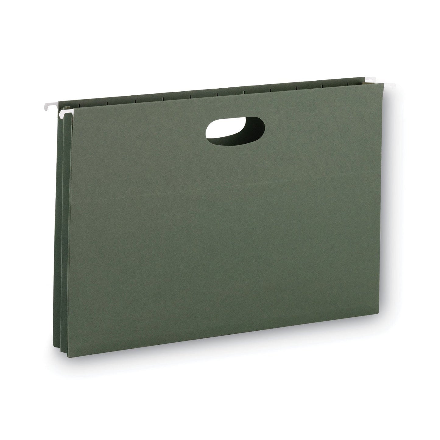 Smead Hanging Pockets with Full-Height Gusset, 1 Section, 1.75" Capacity, Legal Size, Standard Green, 25/Box