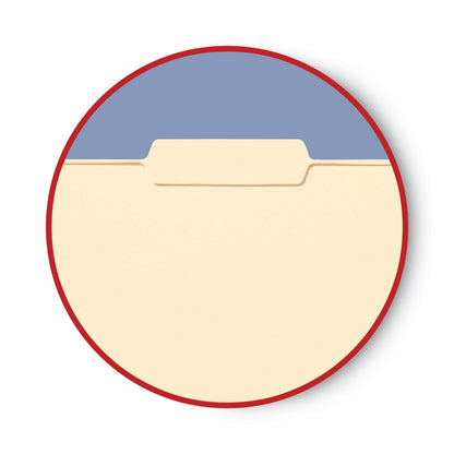 Smead Interior File Folders, 1/3-Cut Tabs: Assorted, Letter Size, 0.75" Expansion, Manila, 100/Box