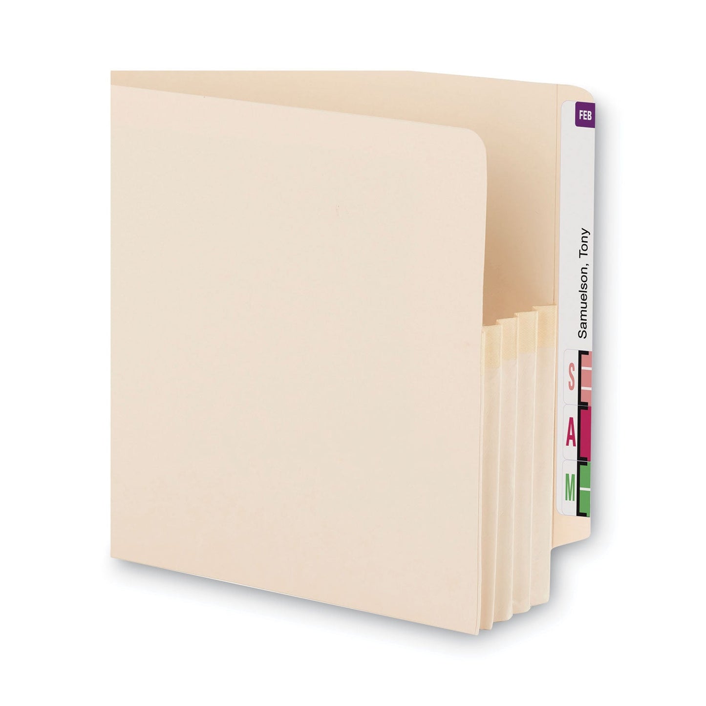 Smead Manila End Tab File Pockets, 3.5" Expansion, Letter Size, Manila, 25/Box