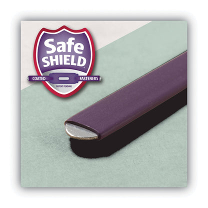 Smead End Tab Pressboard Classification Folders with Two SafeSHIELD Coated Fasteners, 3" Expansion, Letter Size, Gray-Green, 25/Box