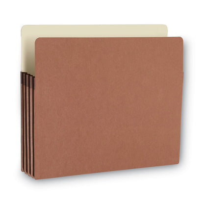 Smead Recycled Top Tab File Pockets, 3.5" Expansion, Letter Size, Redrope, 25/Box