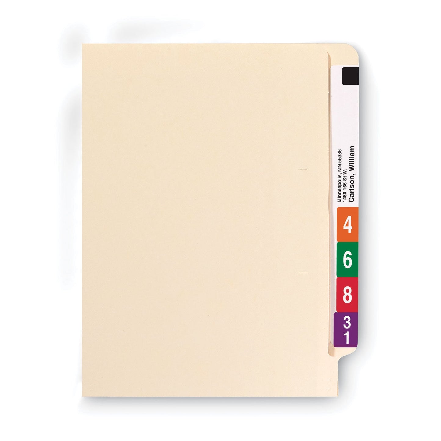 Smead Fastener Folder with Divider, 1 Divider, Letter Size, Manila, 50/Box