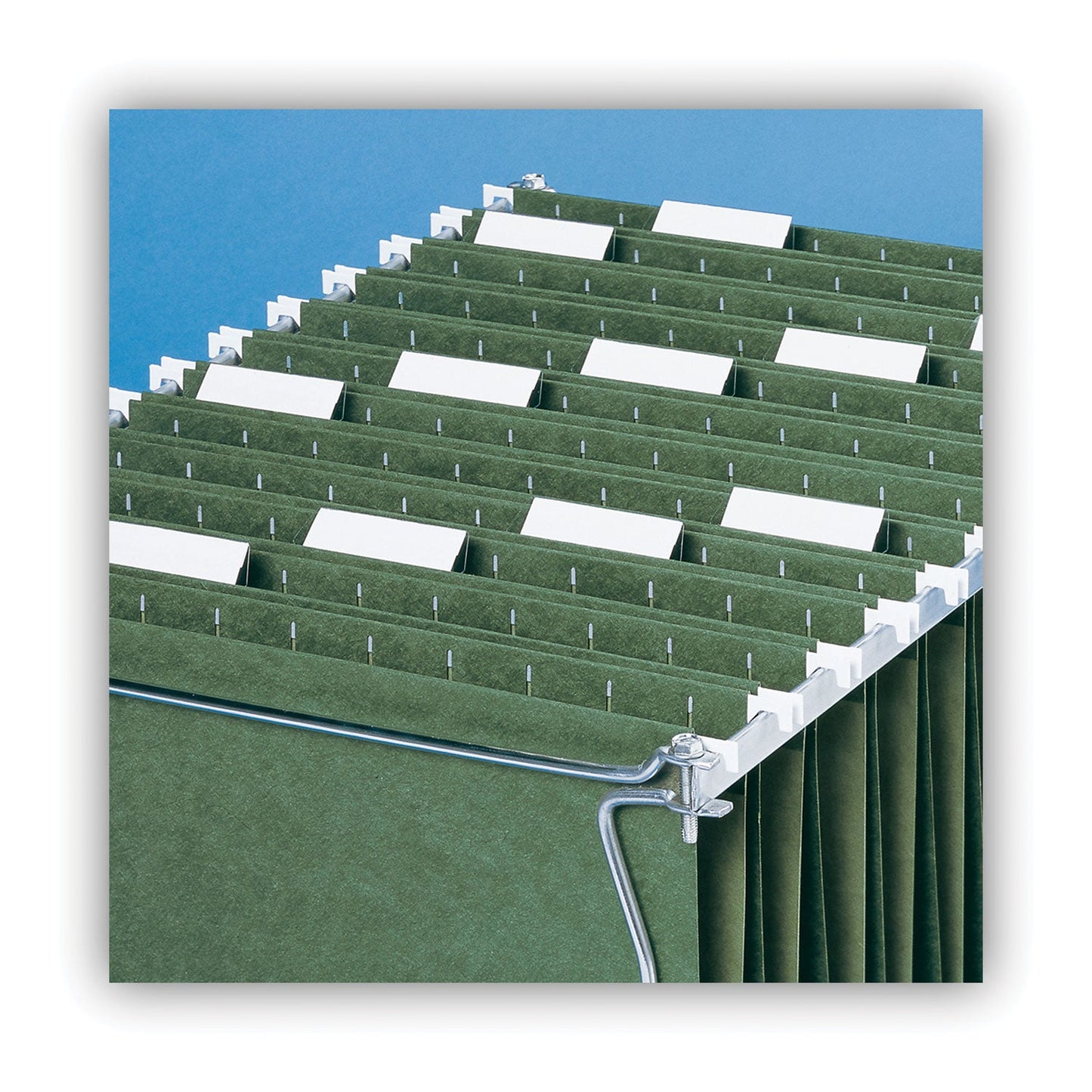 Smead Hanging Folders, Letter Size, 1/5-Cut Tabs, Standard Green, 25/Box