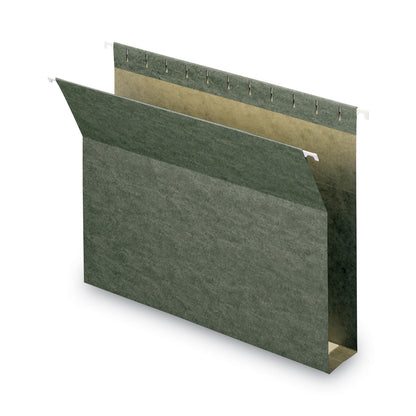 Smead Box Bottom Hanging File Folders, 2" Capacity, Letter Size, Standard Green, 25/Box