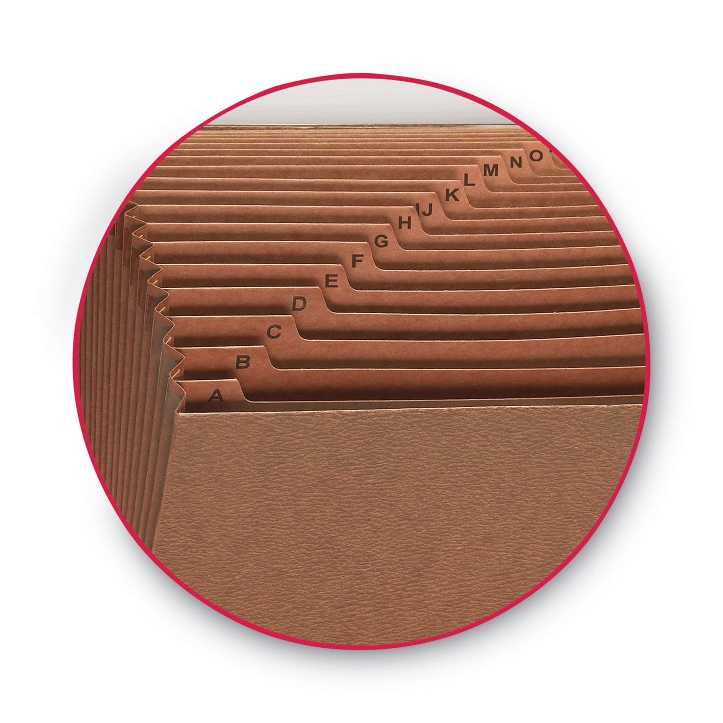 Smead TUFF Expanding Open-Top Stadium File, 21 Sections, 1/21-Cut Tabs, Legal Size, Redrope