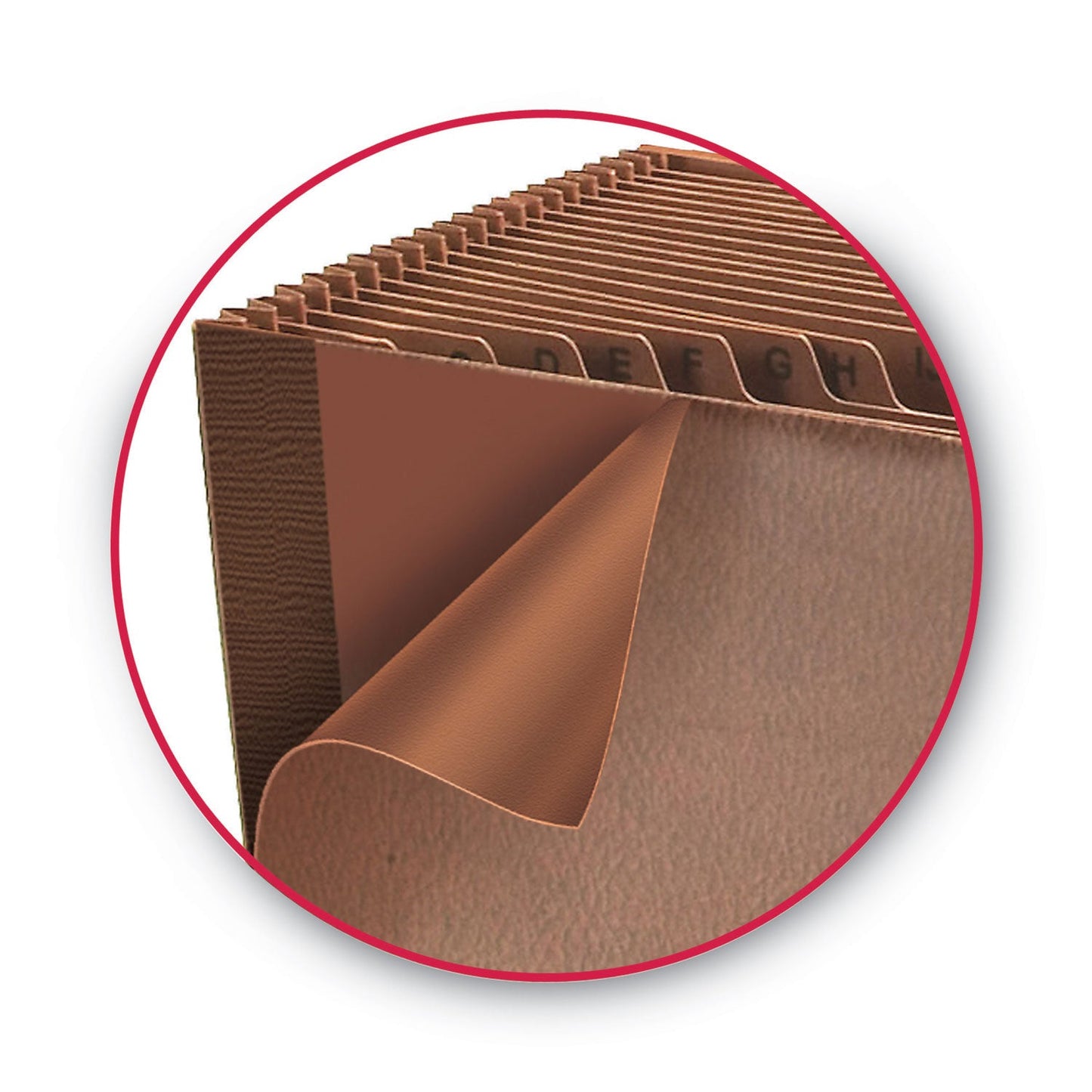 Smead TUFF Expanding Open-Top Stadium File, 21 Sections, 1/21-Cut Tabs, Legal Size, Redrope
