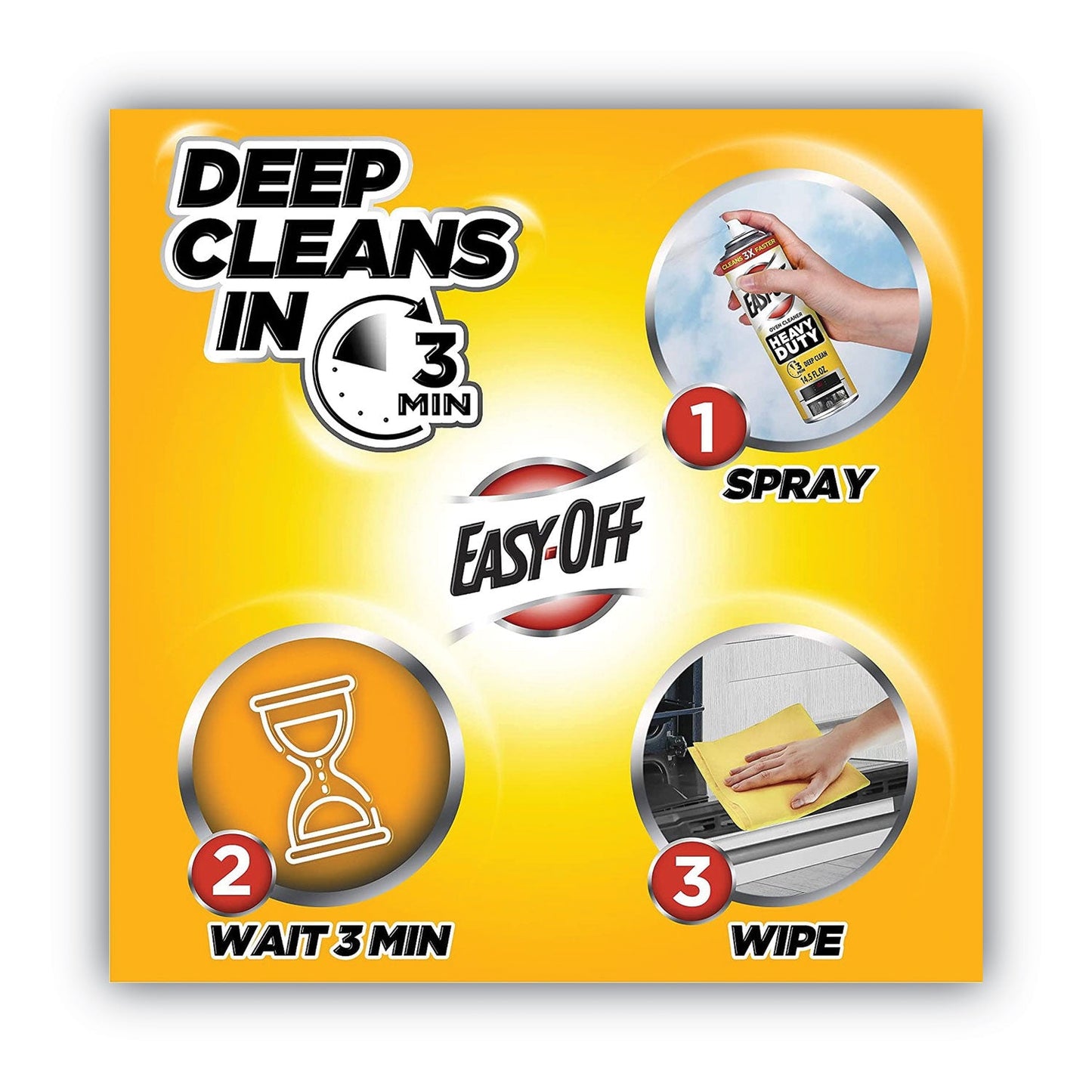 EASY-OFF Heavy Duty Oven Cleaner, Fresh Scent, Foam, 14.5 oz Aerosol Spray, 12/Carton