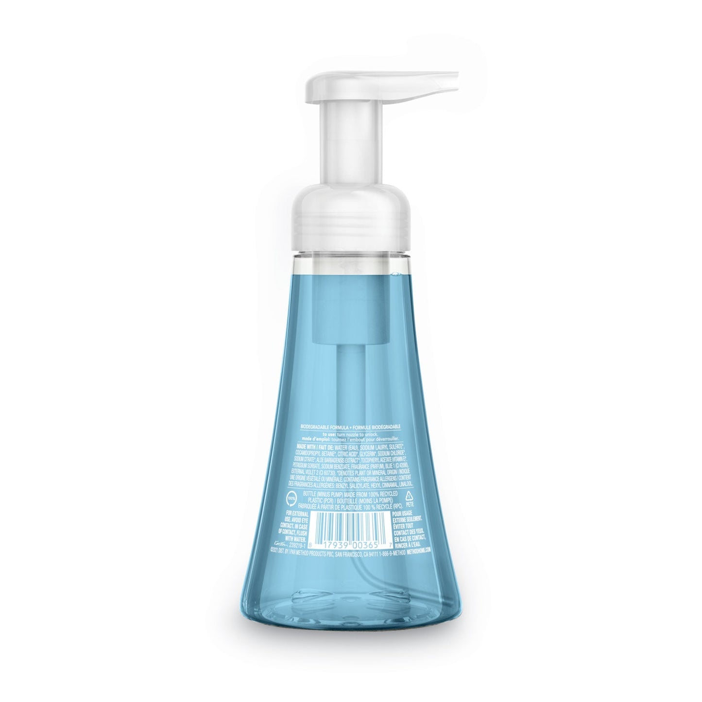 Method Foaming Hand Wash, Sea Minerals, 10 oz Pump Bottle, 6/Carton
