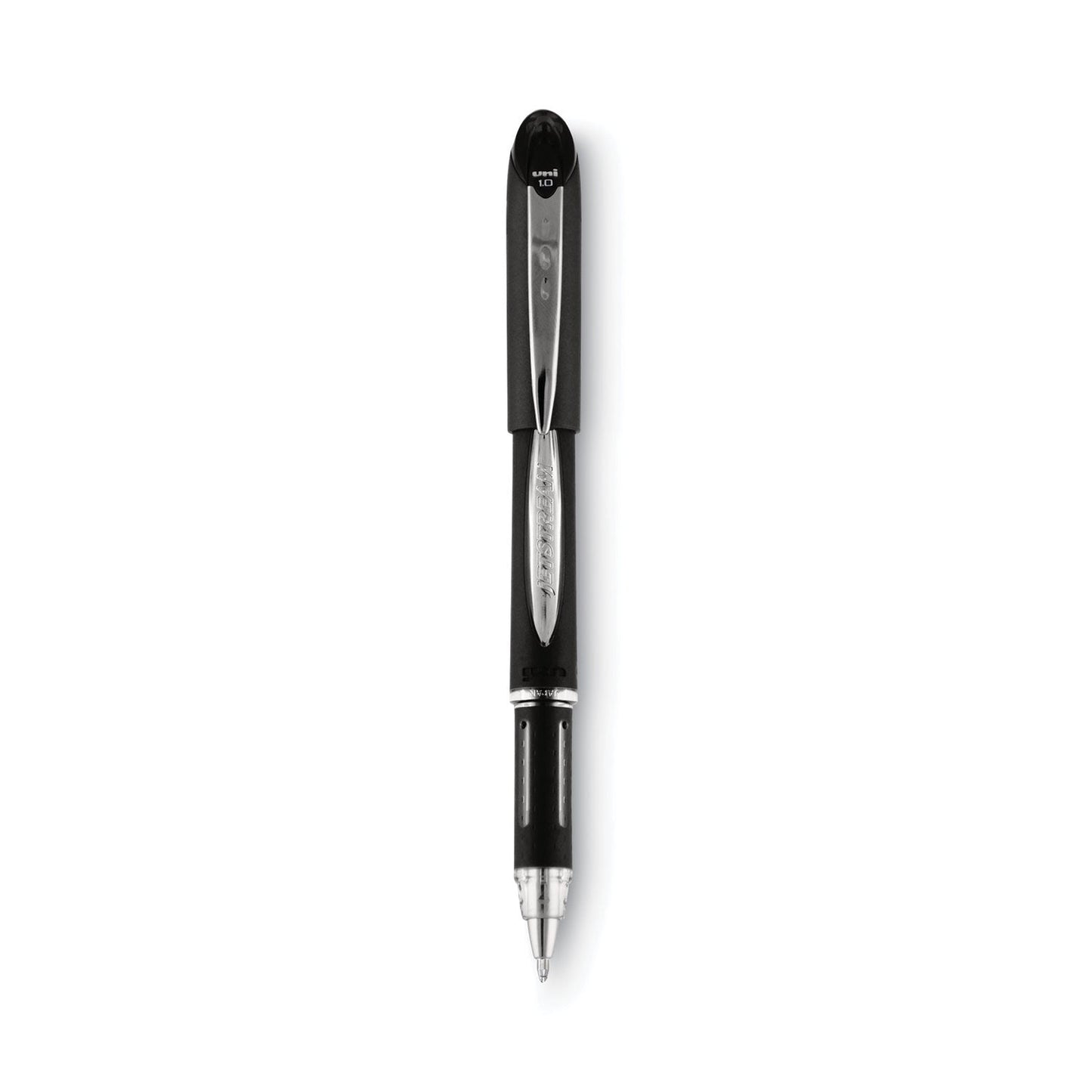 uniball Jetstream Stick Ballpoint Pen, Bold 1 mm, Black Ink, Black Barrel