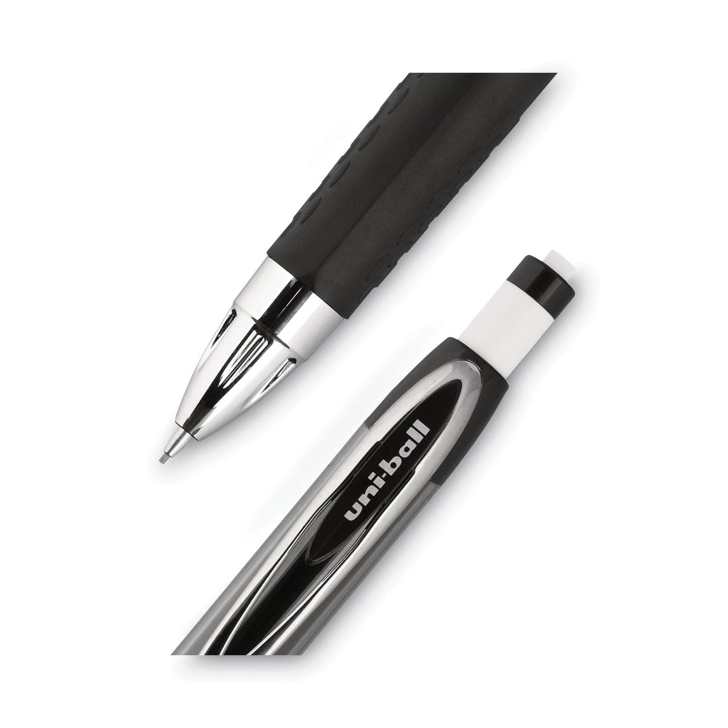 uniball 207 Mechanical Pencil, 0.7 mm, HB (#2), Black Lead, Black Barrel, Dozen