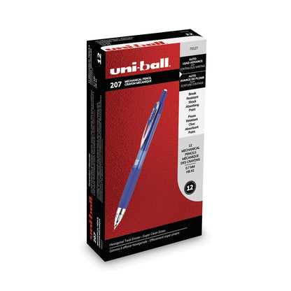 uniball 207 Mechanical Pencil, 0.7 mm, HB (#2), Black Lead, Blue Barrel, Dozen
