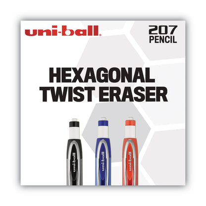 uniball 207 Mechanical Pencil, 0.7 mm, HB (#2), Black Lead, Blue Barrel, Dozen