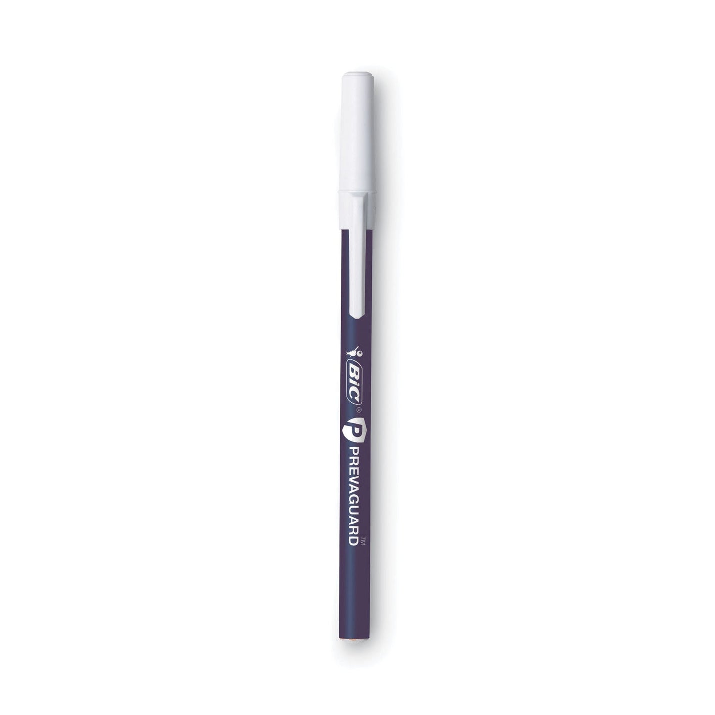 BIC PrevaGuard Ballpoint Pen, Stick, Medium 1 mm, Blue Ink/Blue Barrel, Dozen