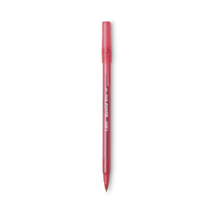 BIC Round Stic Xtra Life Ballpoint Pen Xtra-Value Pack, Stick, Medium 1.2 mm, Assorted Ink Colors, Gray Barrel, 240/Carton