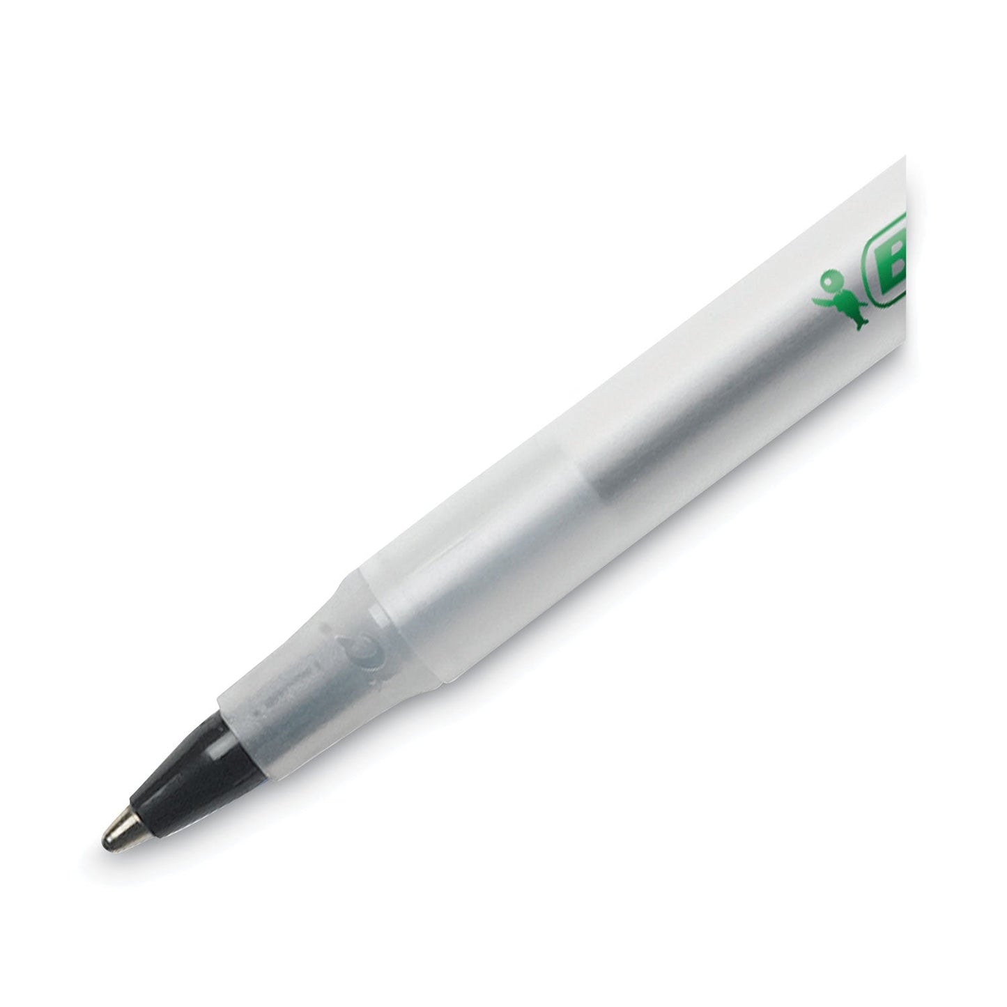 BIC Ecolutions Round Stic Ballpoint Pen Value Pack, Stick, Medium 1 mm, Black Ink, Clear Barrel, 50/Pack