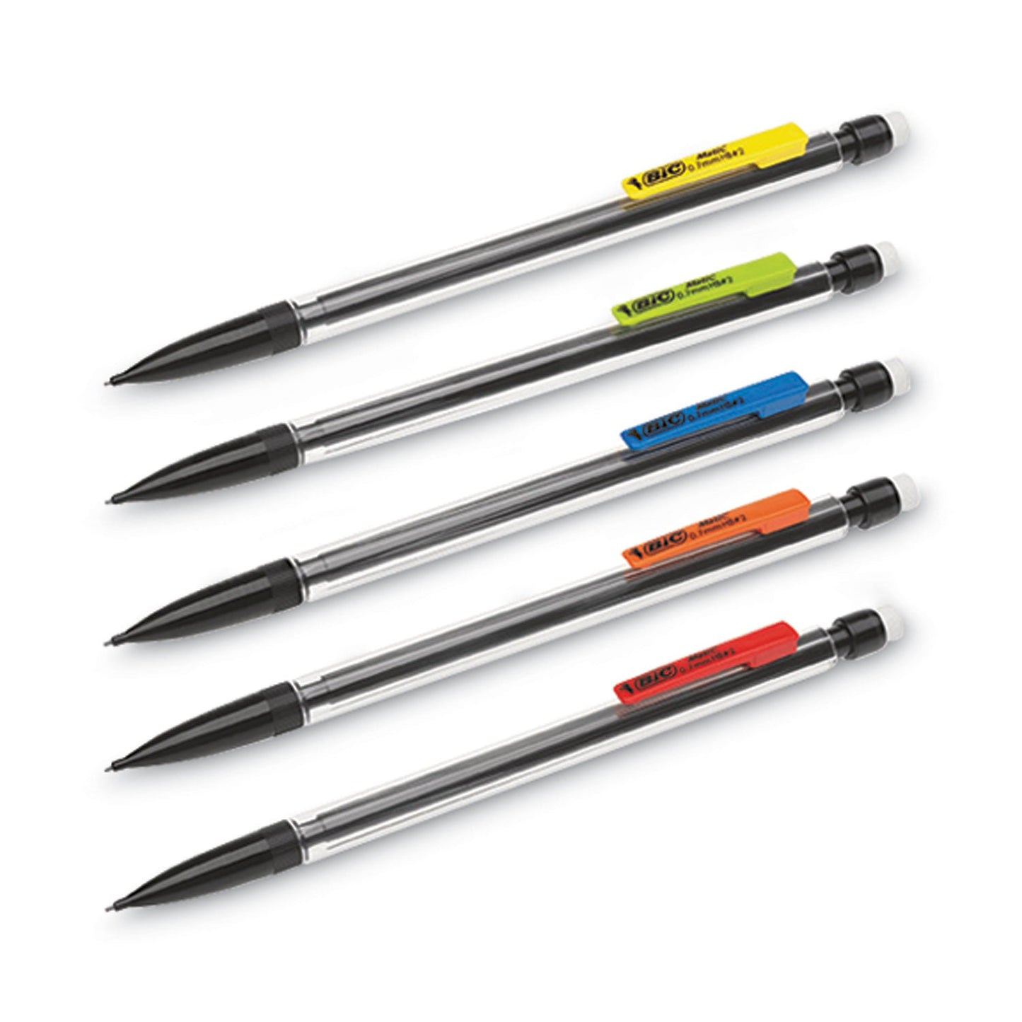 BIC Xtra Smooth Mechanical Pencil Value Pack, 0.7 mm, HB (#2.5), Black Lead, Clear Barrel, 40/Pack