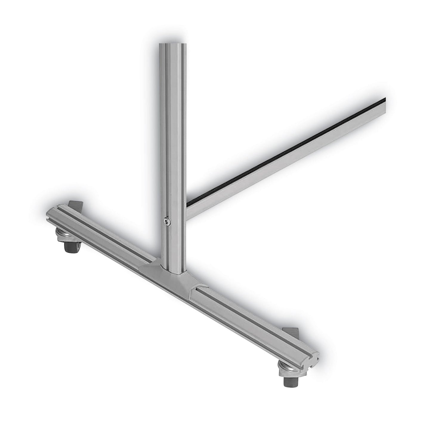 MasterVision Protector Series Mobile Glass Panel Divider, 49 x 22 x 81, Clear/Aluminum