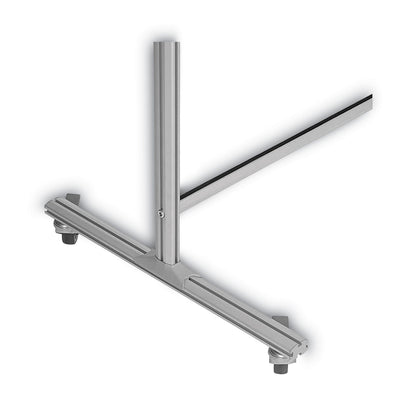 MasterVision Protector Series Mobile Glass Panel Divider, 49 x 22 x 81, Clear/Aluminum