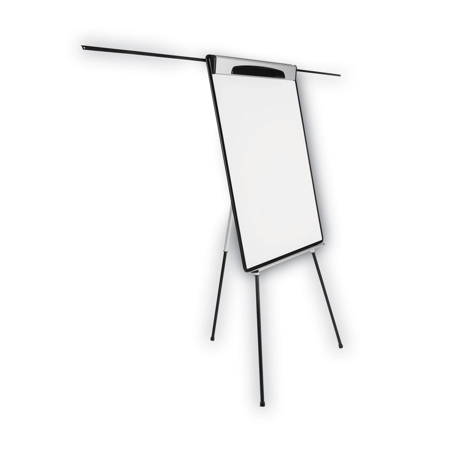 MasterVision Magnetic Gold Ultra Dry Erase Tripod Easel with Extension Arms, 32" to 72", Black/Silver
