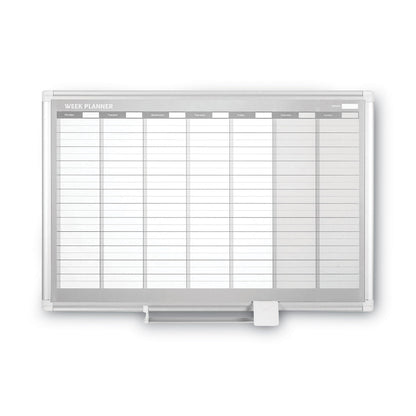MasterVision Weekly Planner, 36x24, Aluminum Frame