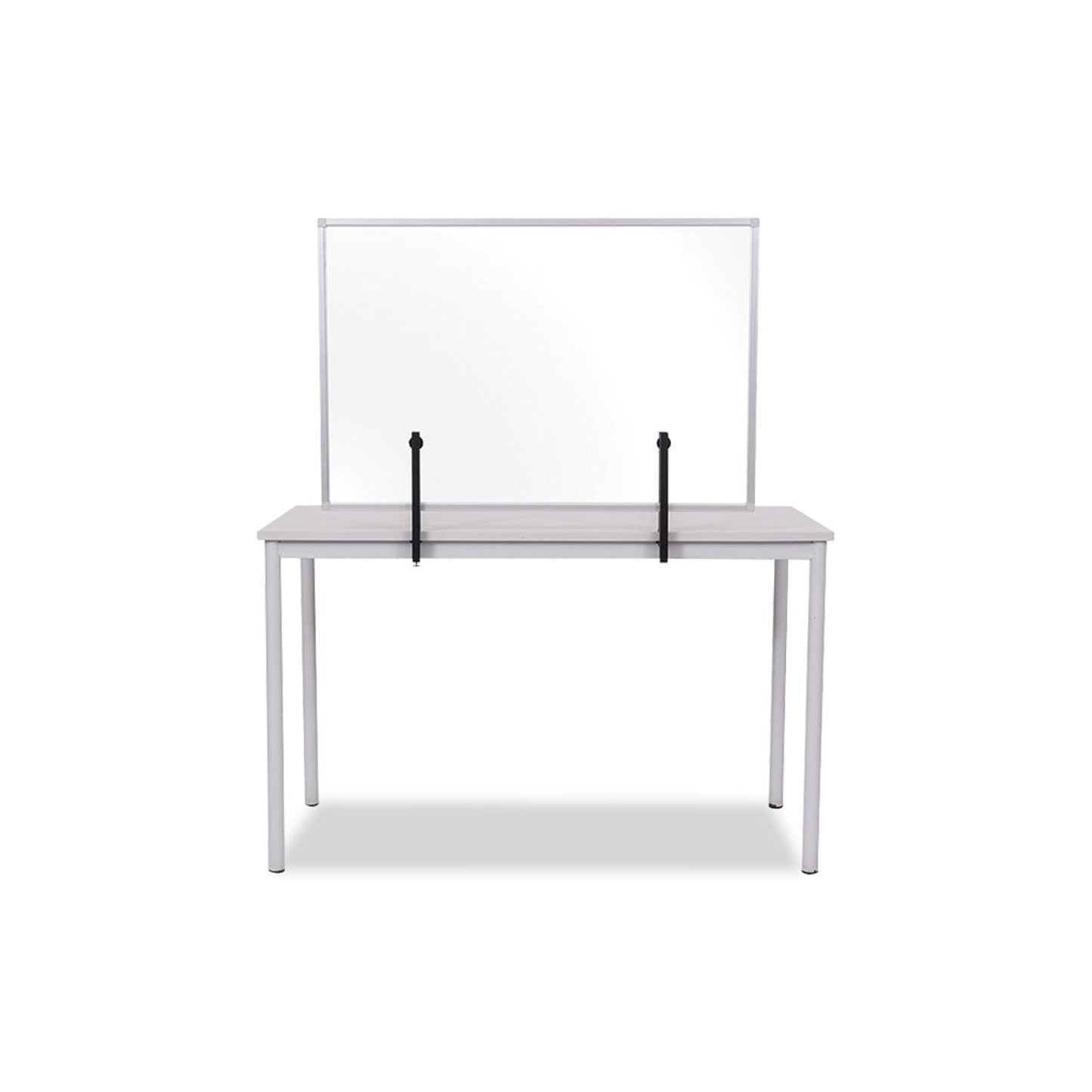MasterVision Protector Series Glass Aluminum Desktop Divider, 35.4 x 0.16 x 23.6, Clear