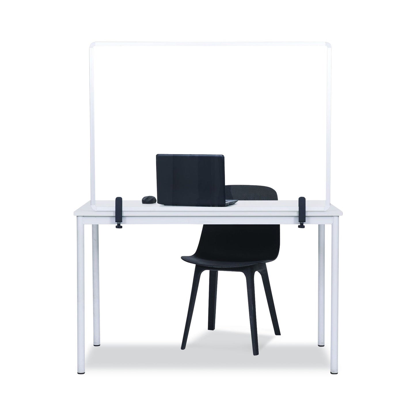 MasterVision Protector Series Glass Aluminum Desktop Divider, 40.9 x 0.16 x 27.6, Clear