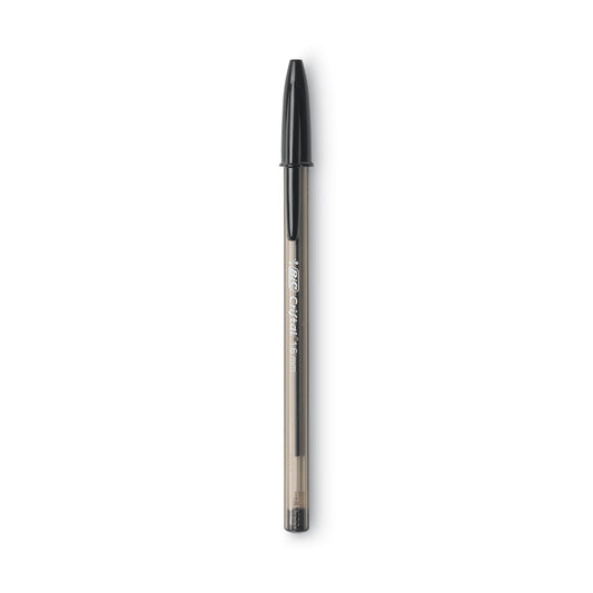 BIC Cristal Xtra Bold Ballpoint Pen, Stick, Bold 1.6 mm, Black Ink, Clear Barrel, Dozen