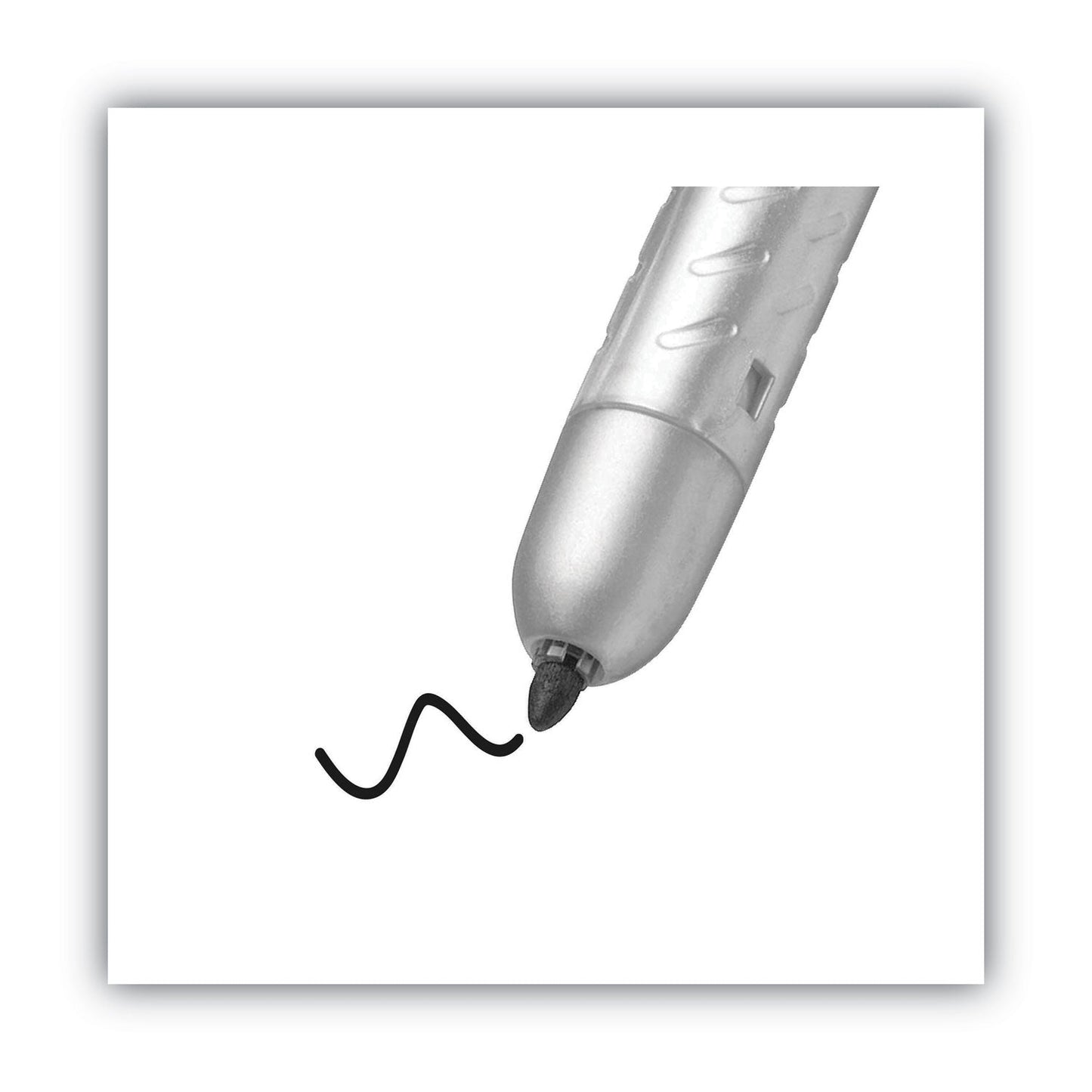 BIC Intensity Retractable Permanent Marker, Fine Bullet Tip, Black, Dozen