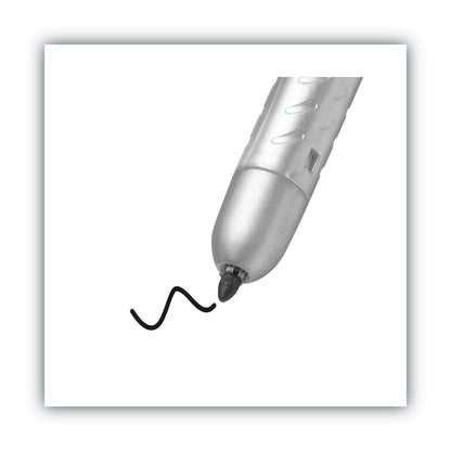 BIC Intensity Retractable Permanent Marker, Fine Bullet Tip, Black, Dozen