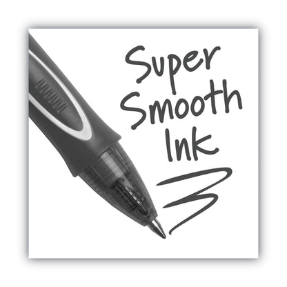 BIC Gel-ocity Quick Dry Gel Pen, Retractable, Medium 0.7 mm, Black Ink, Black Barrel, Dozen