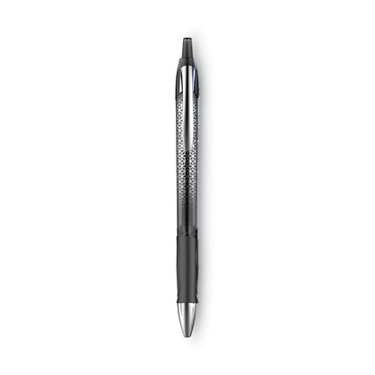 BIC Gel-ocity Ultra Gel Pen, Retractable, Medium 0.7 mm, Black Ink, Black Barrel, Dozen